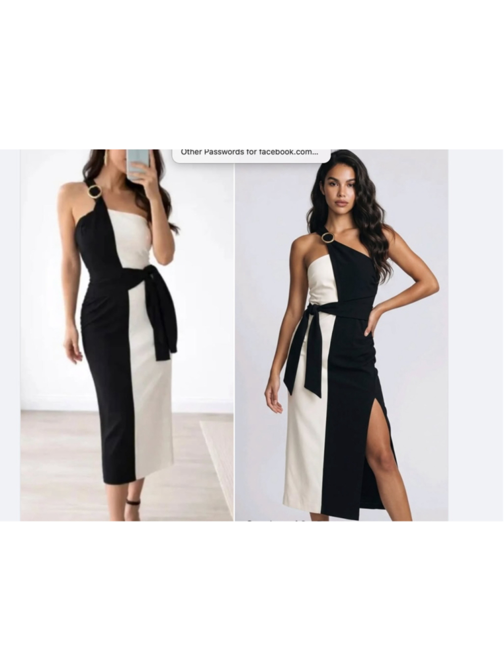 Zara Knotted Combination Midi Dress Size M